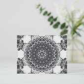 Black Pen Sketch Abstract Mandala Briefkaart (Staand voorkant)