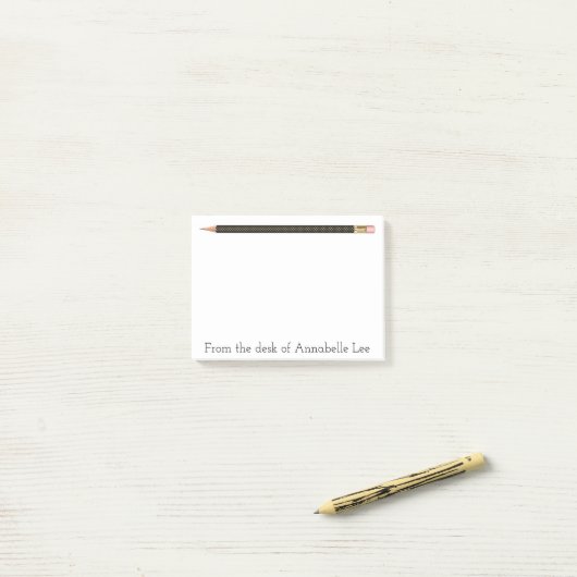Black Pencil One Post-it® Notes (Op bureau)