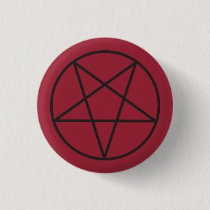 Black Pentagram Ronde Button 3,2 Cm