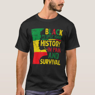 Black People Have History In Pain And Survival Jun T-shirt