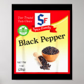 Black Pepper Condiment Costume Holiday Sce Group C Poster (Voorkant)