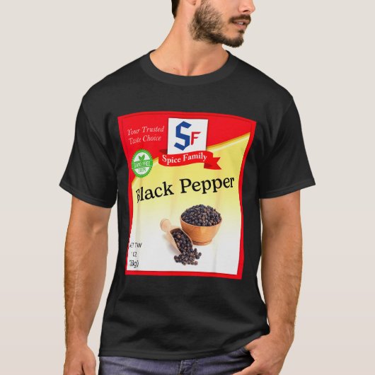 Black Pepper Condiment Costume Holiday Sce Group C T-shirt (Voorkant)