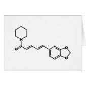 Black Pepper Piperine Molecular Chemical Formule (Voorkant Horizontaal)