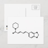 Black Pepper Piperine Molecular Chemical Formule Briefkaart (Voorkant / Achterkant)