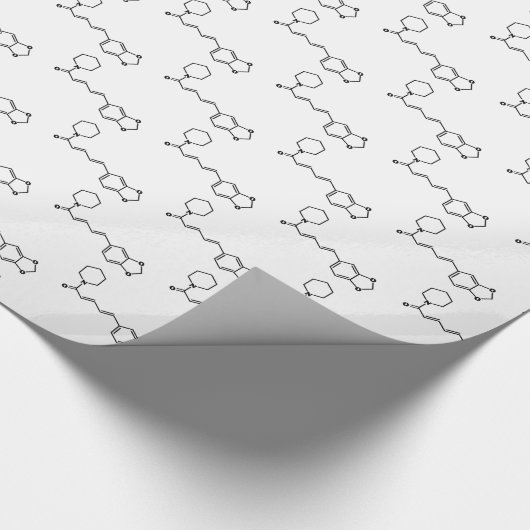Black Pepper Piperine Molecular Chemical Formule Cadeaupapier (Hoek)
