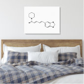 Black Pepper Piperine Molecular Chemical Formule Canvas Afdruk (Insitu (Slaapkamer))
