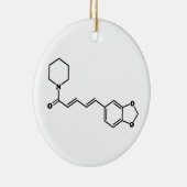 Black Pepper Piperine Molecular Chemical Formule Keramisch Ornament (Rechts)
