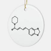 Black Pepper Piperine Molecular Chemical Formule Keramisch Ornament (Links)