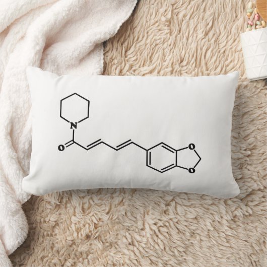 Black Pepper Piperine Molecular Chemical Formule Kussen (Deken)