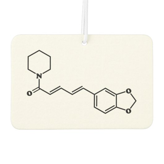 Black Pepper Piperine Molecular Chemical Formule Luchtverfrisser (Achterkant)
