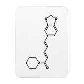 Black Pepper Piperine Molecular Chemical Formule Magneet (Verticaal)
