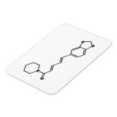 Black Pepper Piperine Molecular Chemical Formule Magneet (Linkerzijde)