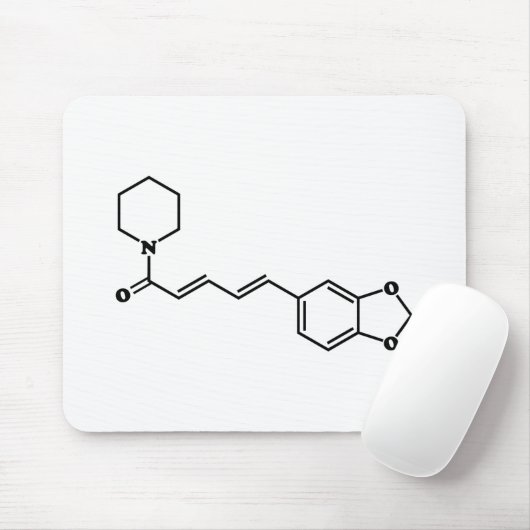 Black Pepper Piperine Molecular Chemical Formule Muismat (Met muis)