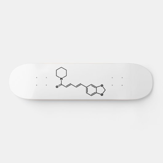 Black Pepper Piperine Molecular Chemical Formule Persoonlijk Skateboard (Horizontaal)