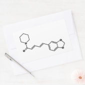 Black Pepper Piperine Molecular Chemical Formule Rechthoekige Sticker (Envelop)