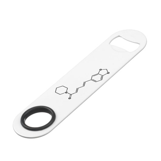 Black Pepper Piperine Molecular Chemical Formule Speed Flessenopener (Achterkant Gekanteld)