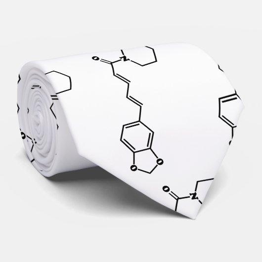 Black Pepper Piperine Molecular Chemical Formule Stropdas (Opgerold)