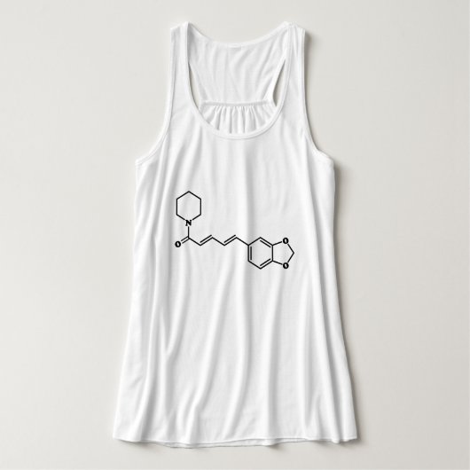 Black Pepper Piperine Molecular Chemical Formule Tanktop (Design voorkant)