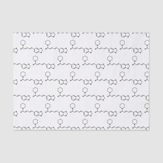 Black Pepper Piperine Molecular Chemical Formule Tissuepapier (Voorkant)