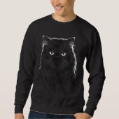 Black Persian Cat Dark Art Men's Sweater (Voorkant)