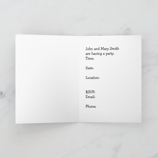 Black Persian Cat Party Uitnodiging (Binnen)