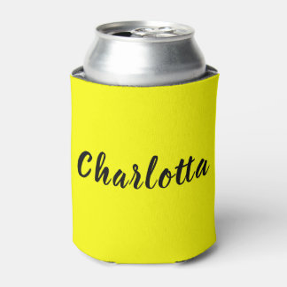 Black Personalize Name | Neon gele kleur Blikjeskoeler