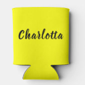 Black Personalize Name | Neon gele kleur Blikjeskoeler (Achterkant)