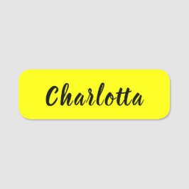Black Personalize Name | Neon gele kleur Naamplaatje