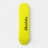 Black Personalize Name | Neon gele kleur Persoonlijk Skateboard (Voorkant)