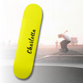 Black Personalize Name | Neon gele kleur Persoonlijk Skateboard