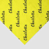 Black Personalize Name | Neon gele kleur Tissuepapier (Detail)