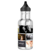 Black Personalized Modern Photo Collage Auntie Waterfles (Rechts)