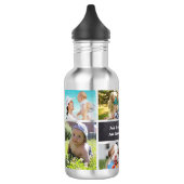 Black Personalized Modern Photo Collage Auntie Waterfles (Links)