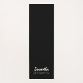 Black Personalized Monogram Name Yogamat (Voorkant)