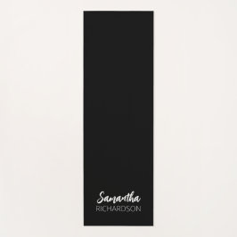 Black Personalized Monogram Name Yogamat