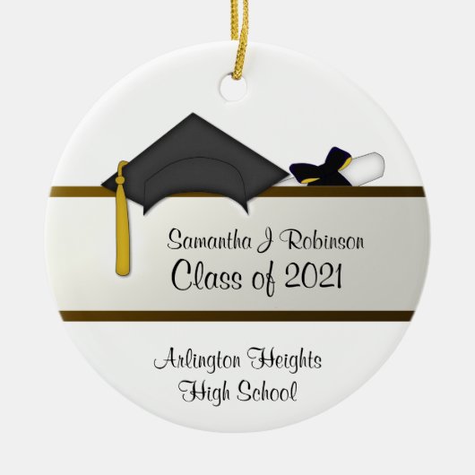 Black Pet Afstuderen Ornament (Voorkant)