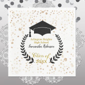 Black Pet and Laurel Graduation Party Napkins Servet