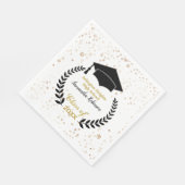 Black Pet and Laurel Graduation Party Napkins Servet (Hoek)