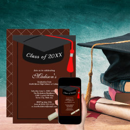 Black Pet Diploma Simple Graduparty Brown Kaart
