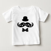 Black Pet Mustache Casual Baby Boy T-Shirt (Voorkant)