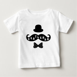 Black Pet Mustache Casual Baby Boy T-Shirt
