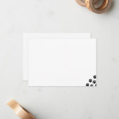 Black Pet Paw Prints  Notitiekaartje (Voorkant / Achterkant in situ)