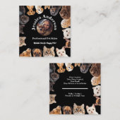 Black Pet Sitter Visitekaartje met aangepaste foto (Voorkant / Achterkant)
