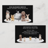 Black Pet Sitter Walker Sofa Home dog veterinary Visitekaartje (Voorkant / Achterkant)