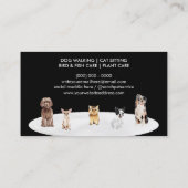 Black Pet Sitter Walker Sofa Home dog veterinary Visitekaartje (Achterkant)