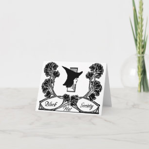  Black Pet Society Note Card Kaart