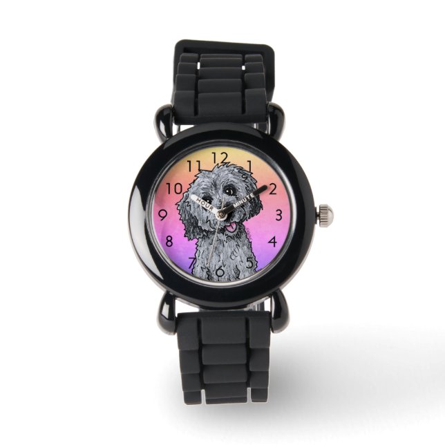 Black Phantom DOODLEMOJI Horloge (Voorkant)
