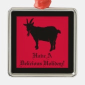 Black Phillip Folk Horror Metalen Ornament (Voorkant)