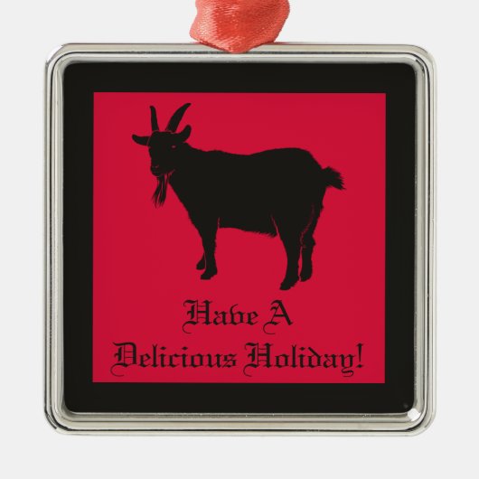 Black Phillip Folk Horror Metalen Ornament (Voorkant)