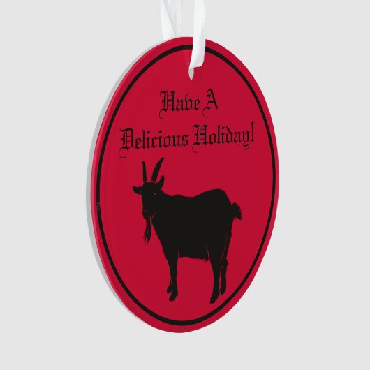 Black Phillip Folk Horror Ornament (voorkant)